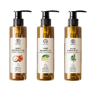 Pack of 3 Brillare Pure Hair Oil Combo at Rs.1268 | Mrp Rs.1585